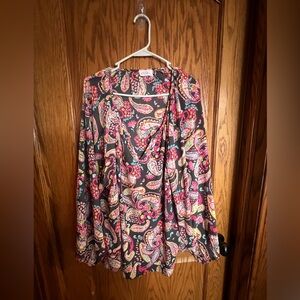 Paisley Print Women's Plus Size Blouse